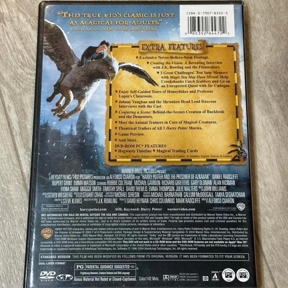 Harry Potter and the Prisoner of Azkaban 2 Disc Full Screen Edition DVD